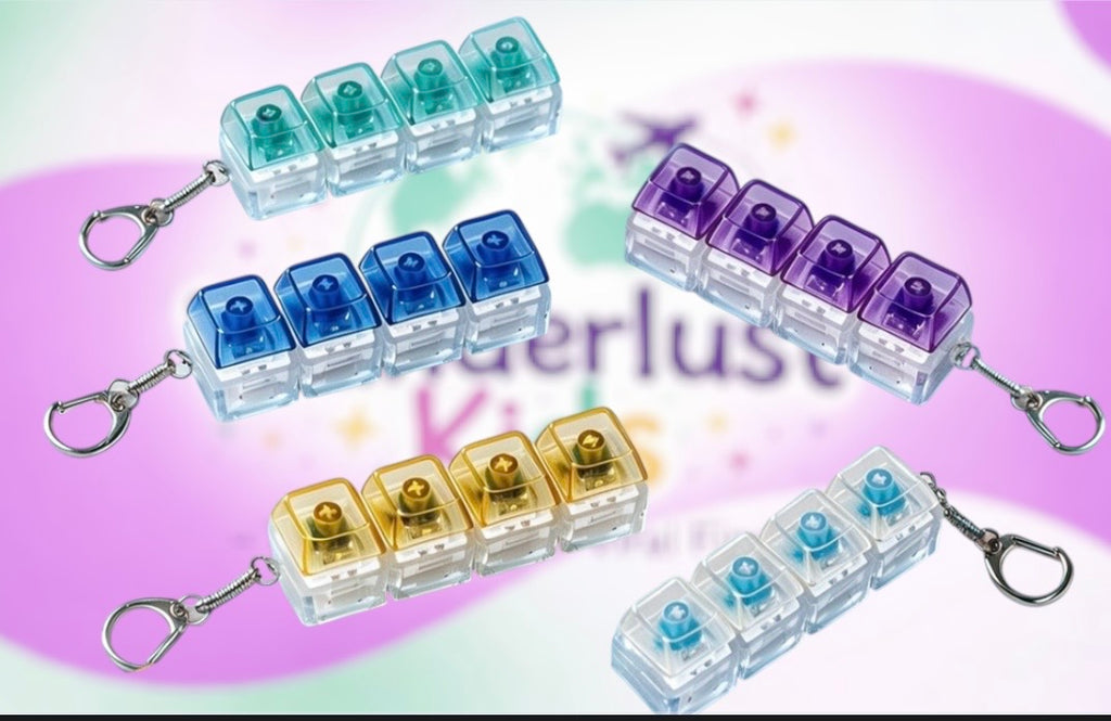 One-Line Transparent Clickers keychain