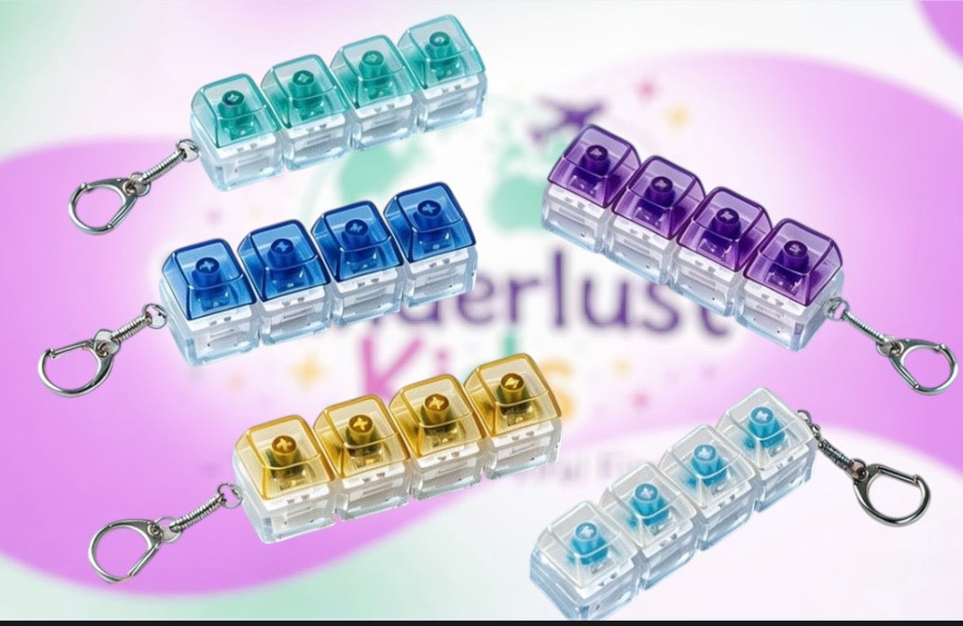 One-Line Transparent Clickers keychain