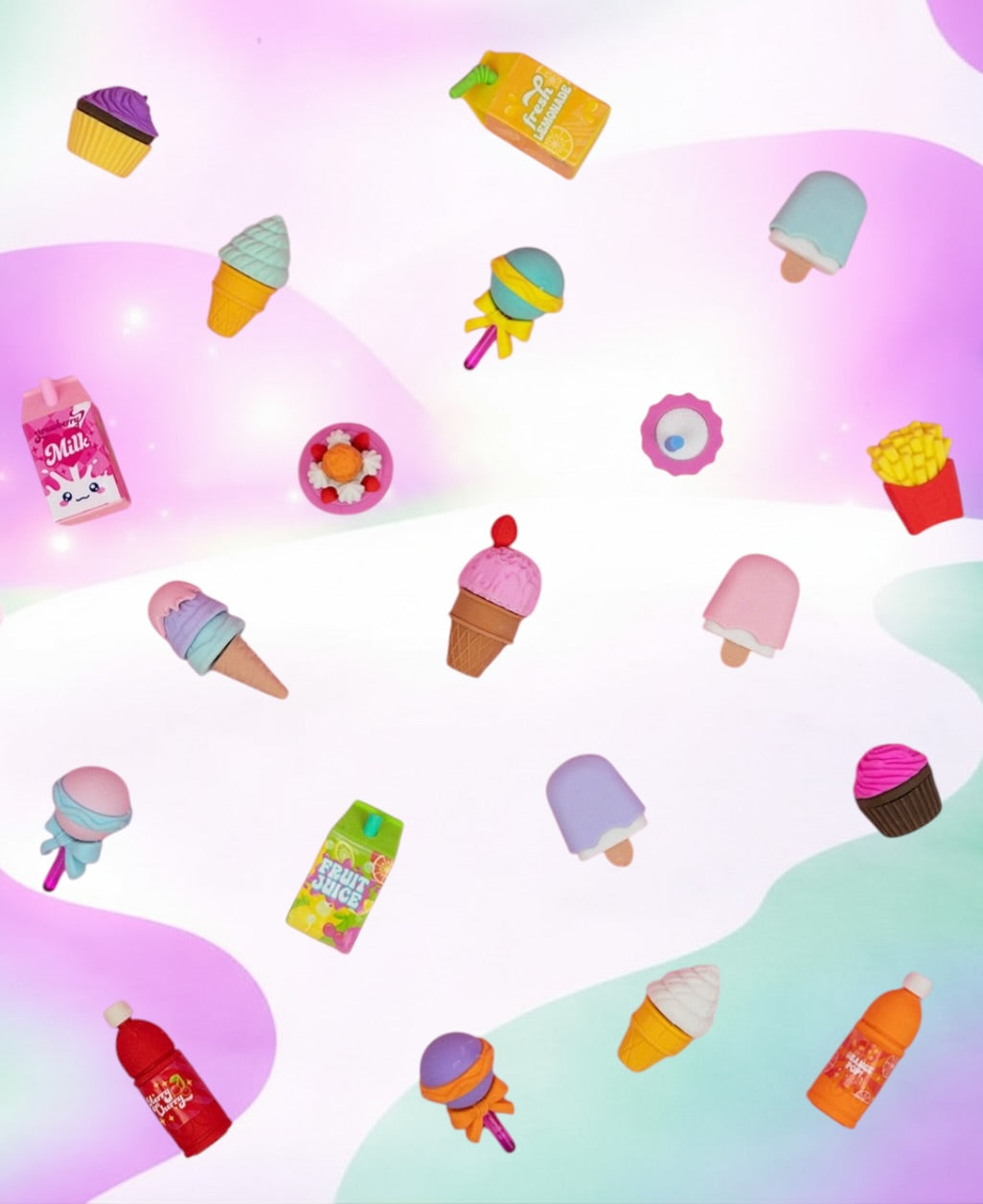 3C4G Snacks & Sweets Puzzle eraser set