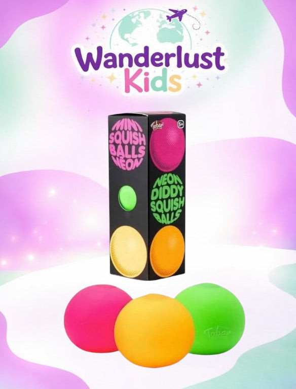 Mini Squish Balls NEON
