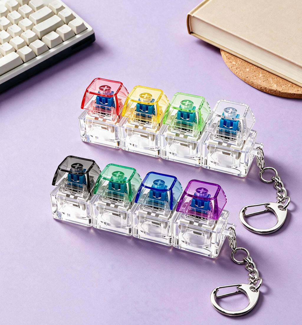 One-Line Transparent Clickers keychain